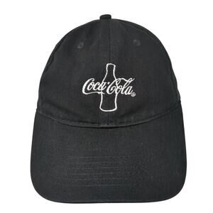 Coca-Cola Slideback Baseball Cap Black OS Adjustable Embroidered Apollo USA